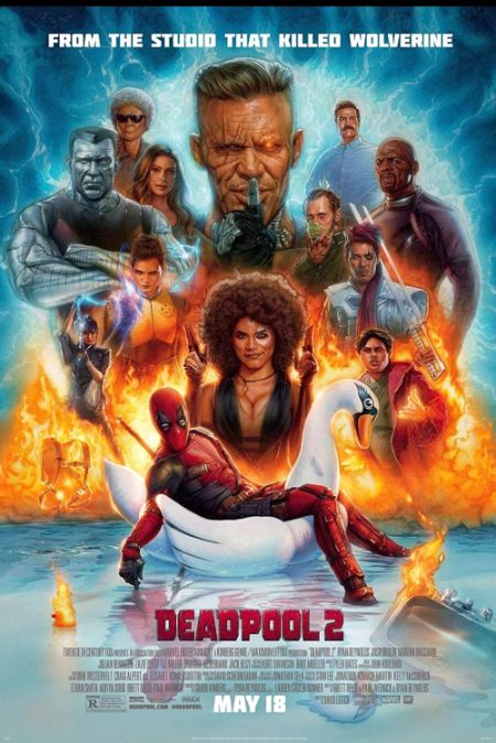All the cast members in the poster of Deadpool 2